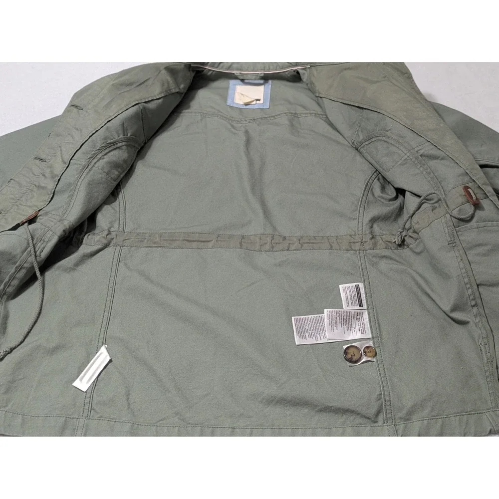 Levis Jacket Womens Small Olive Green Utility Military Pocket Utility Field Coat - Picture 5 of 11